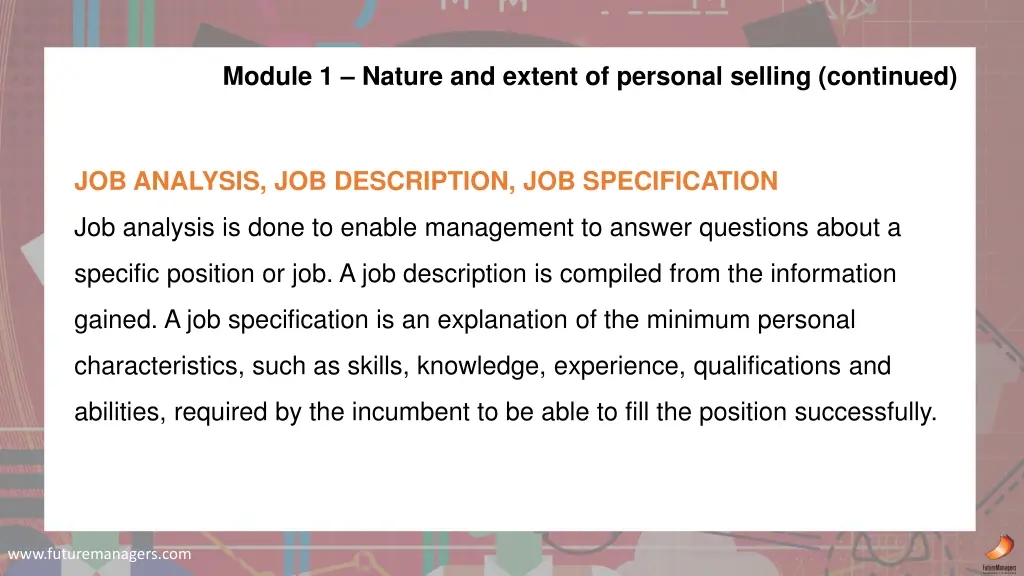 module 1 nature and extent of personal selling 3