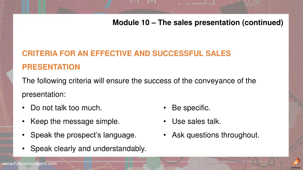 module 10 the sales presentation continued 1