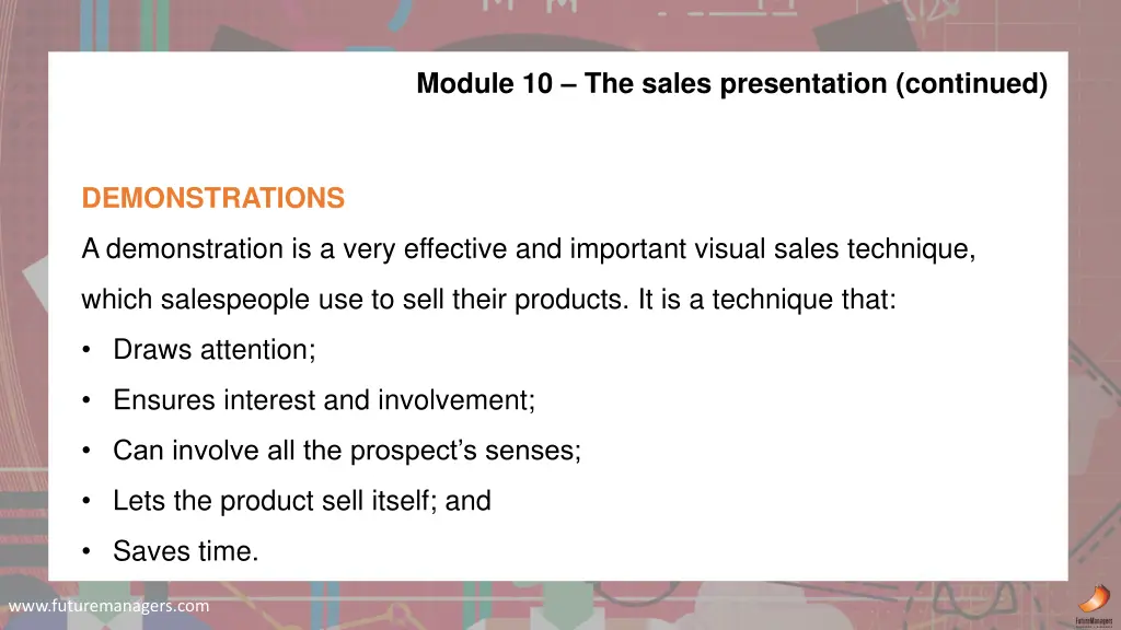 module 10 the sales presentation continued 2