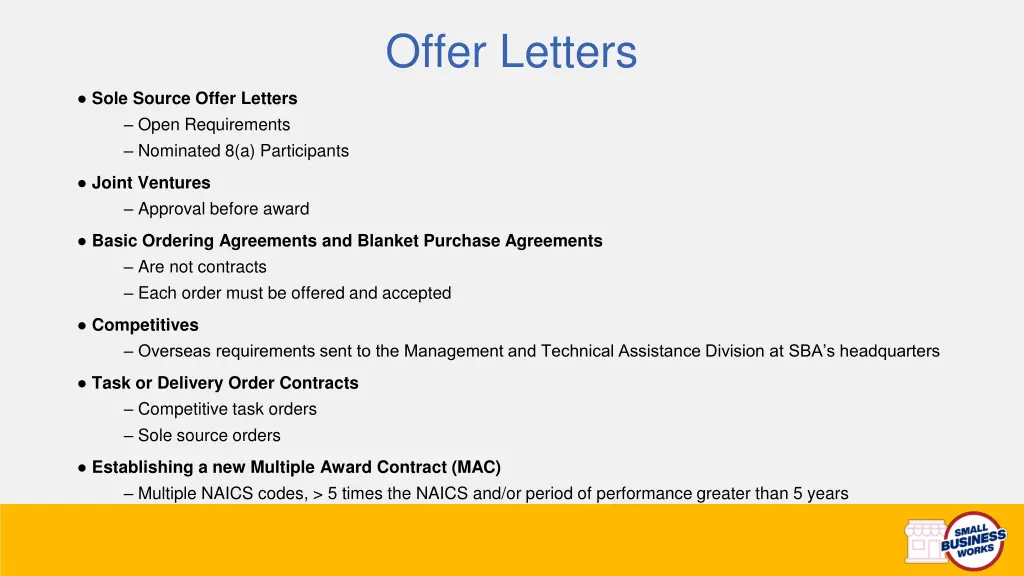 offer letters