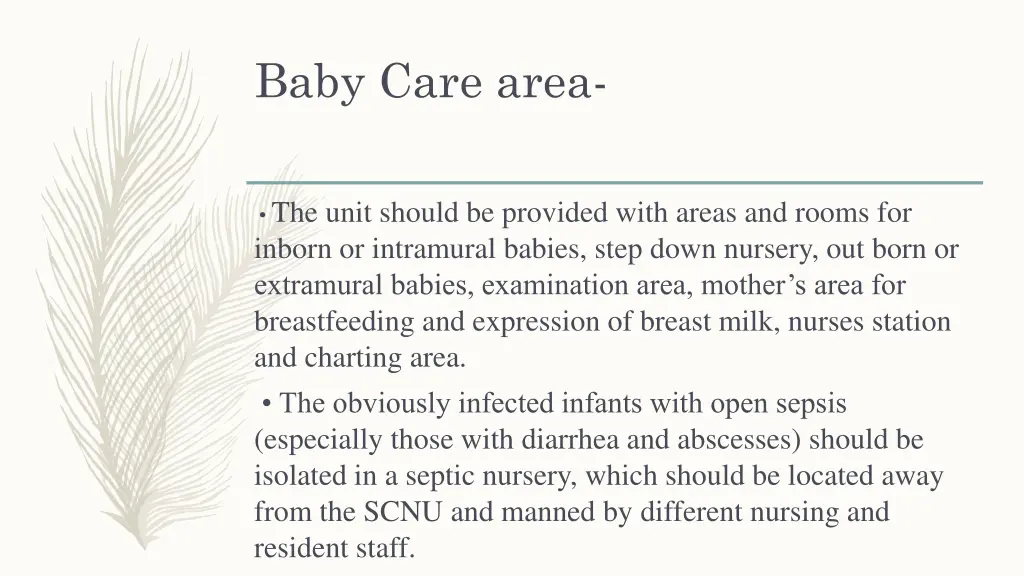 baby care area