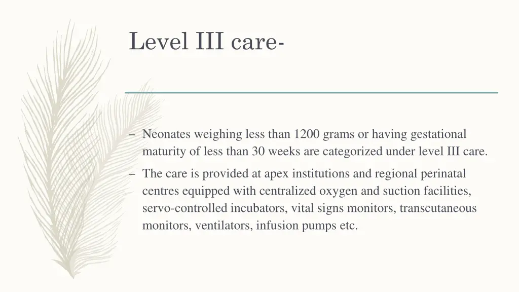 level iii care