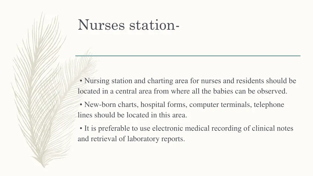 nurses station