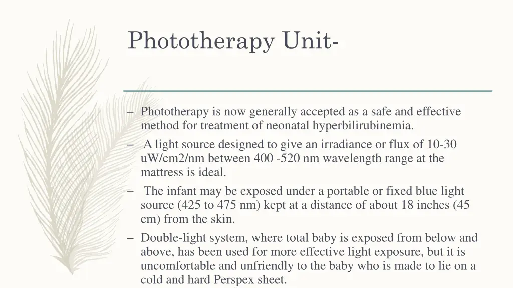 phototherapy unit