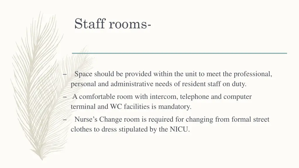 staff rooms