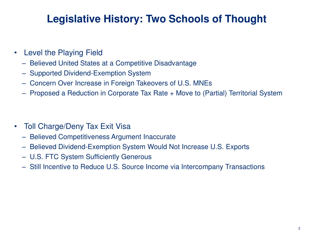 legislative history two schools of thought