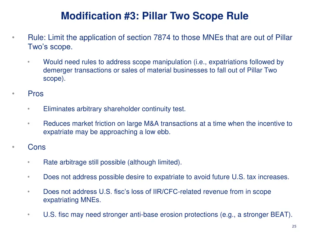 modification 3 pillar two scope rule