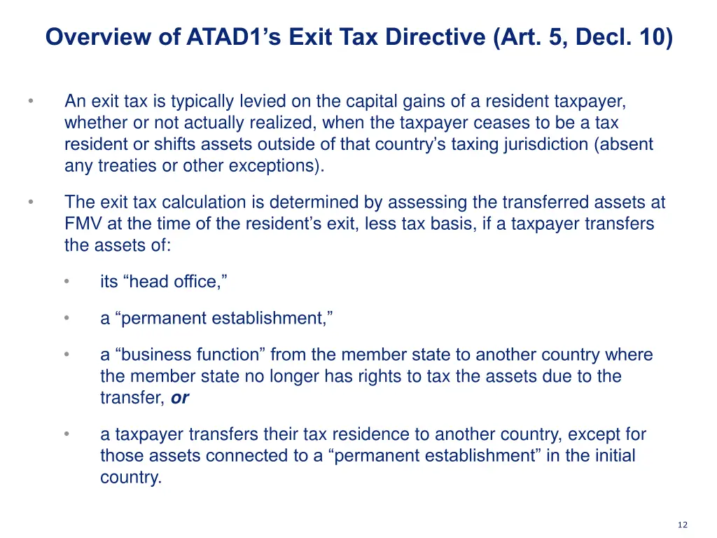 overview of atad1 s exit tax directive art 5 decl