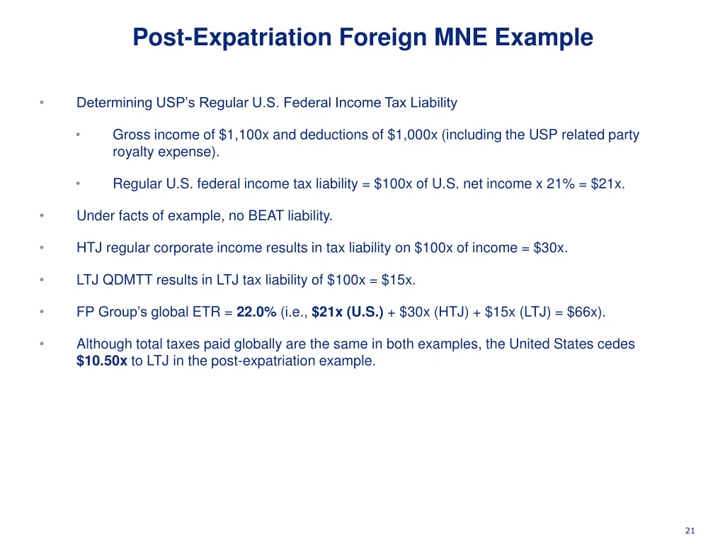 post expatriation foreign mne example