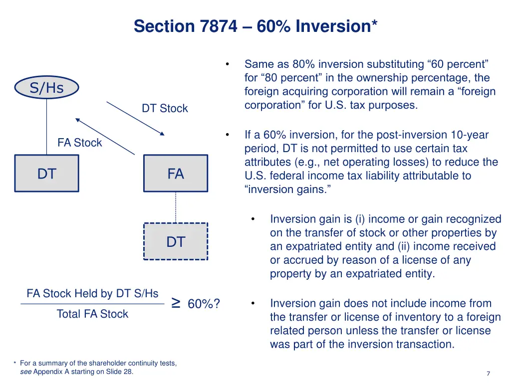 section 7874 60 inversion