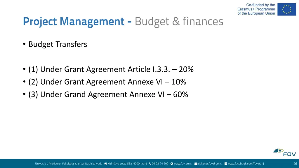 budget transfers