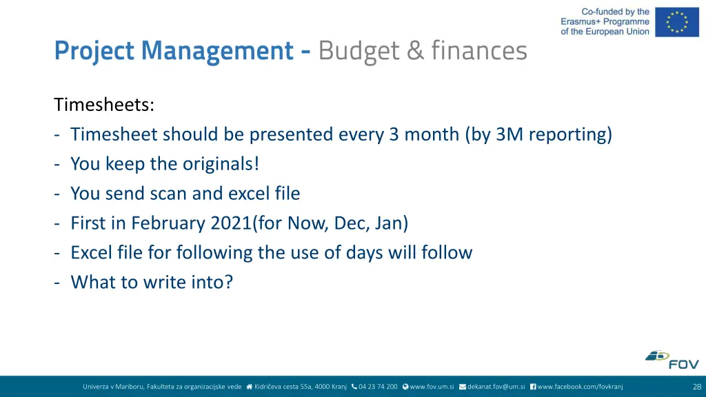 timesheets timesheet should be presented every