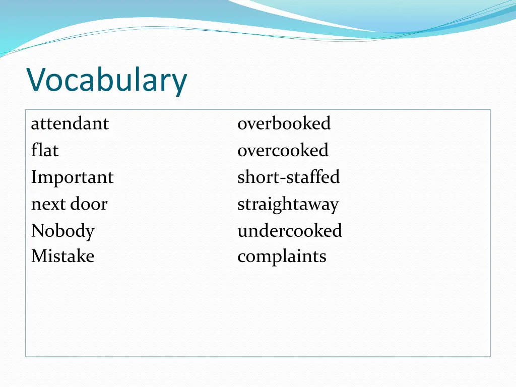 vocabulary