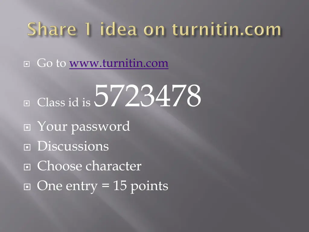 go to www turnitin com