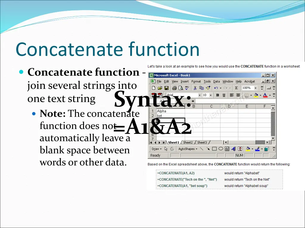 concatenate function