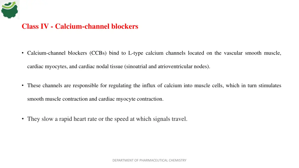 class iv calcium channel blockers