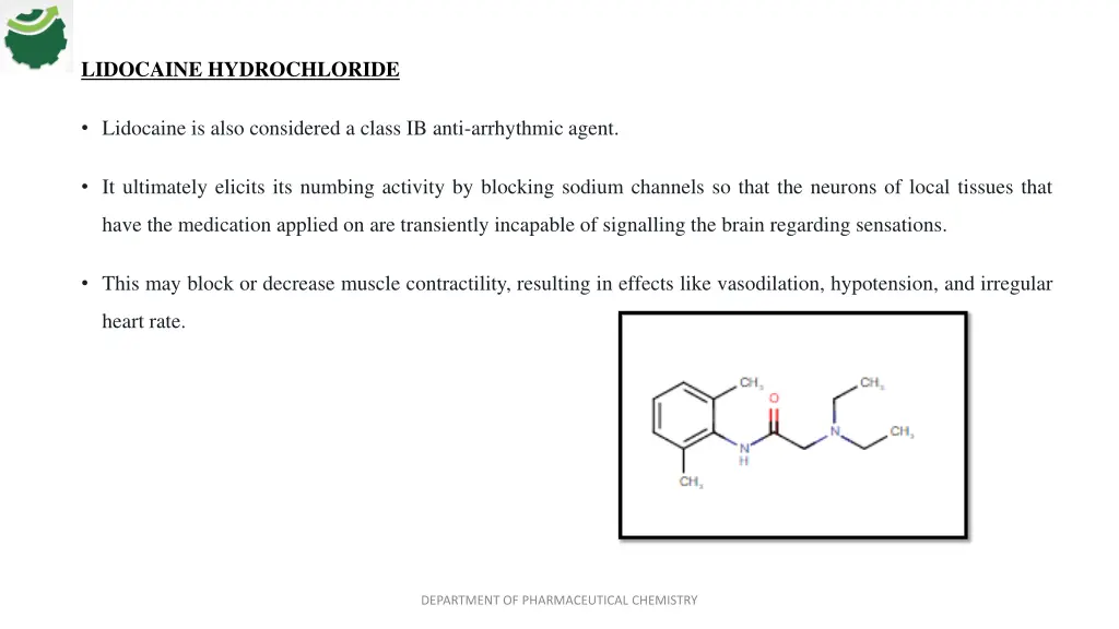 lidocaine hydrochloride