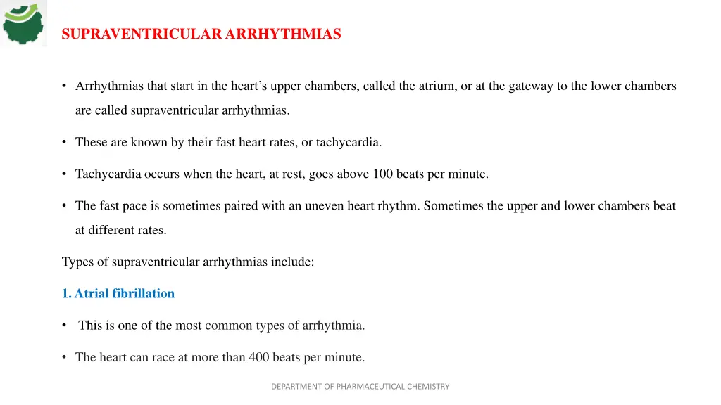 supraventricular arrhythmias