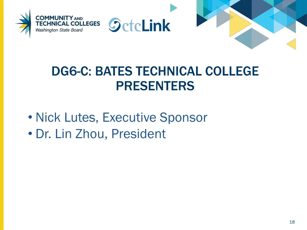 dg6 c bates technical college presenters