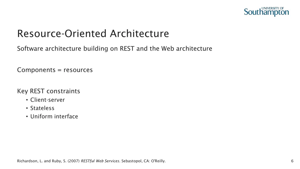 resource oriented architecture