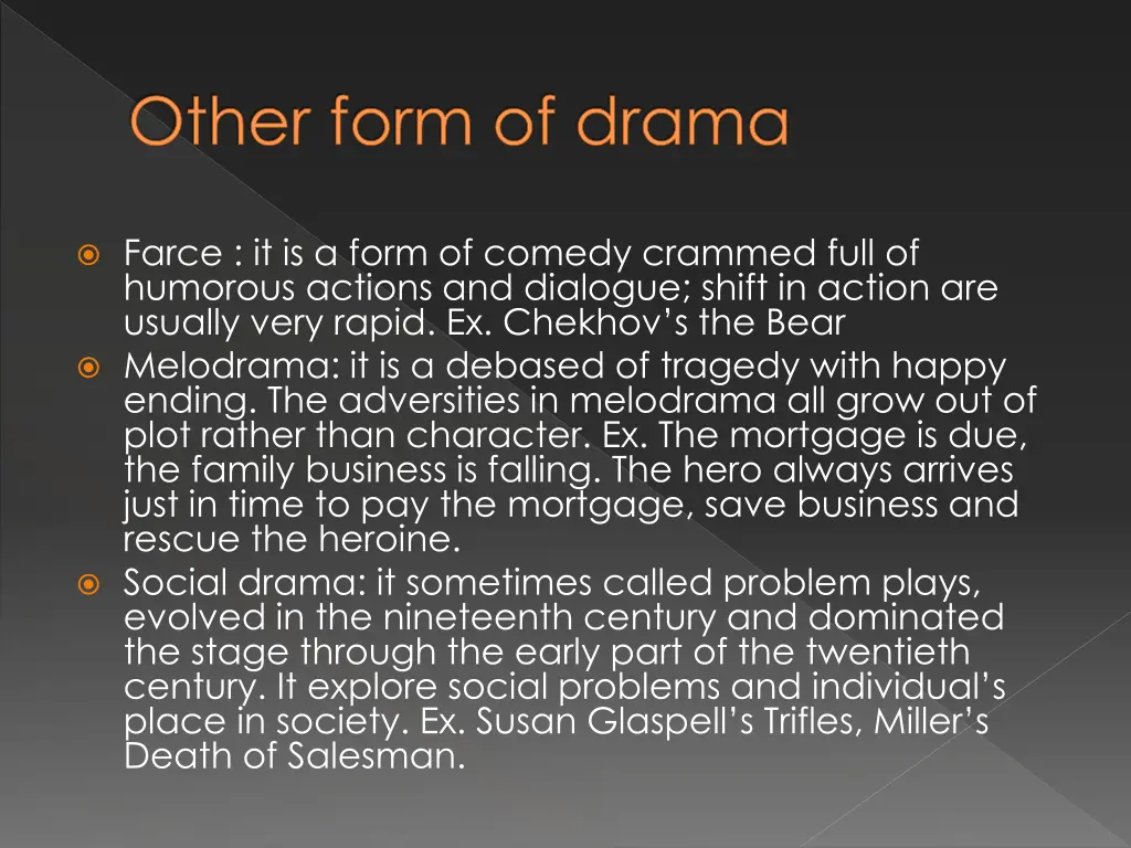 other form of drama