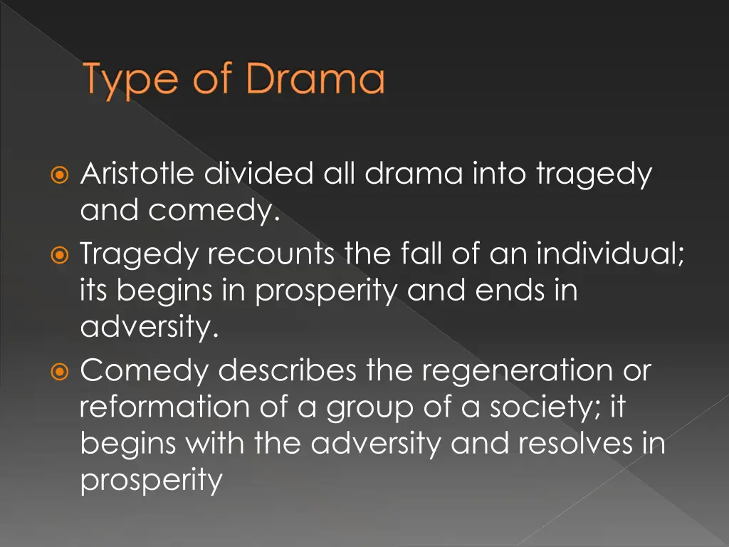 type of drama