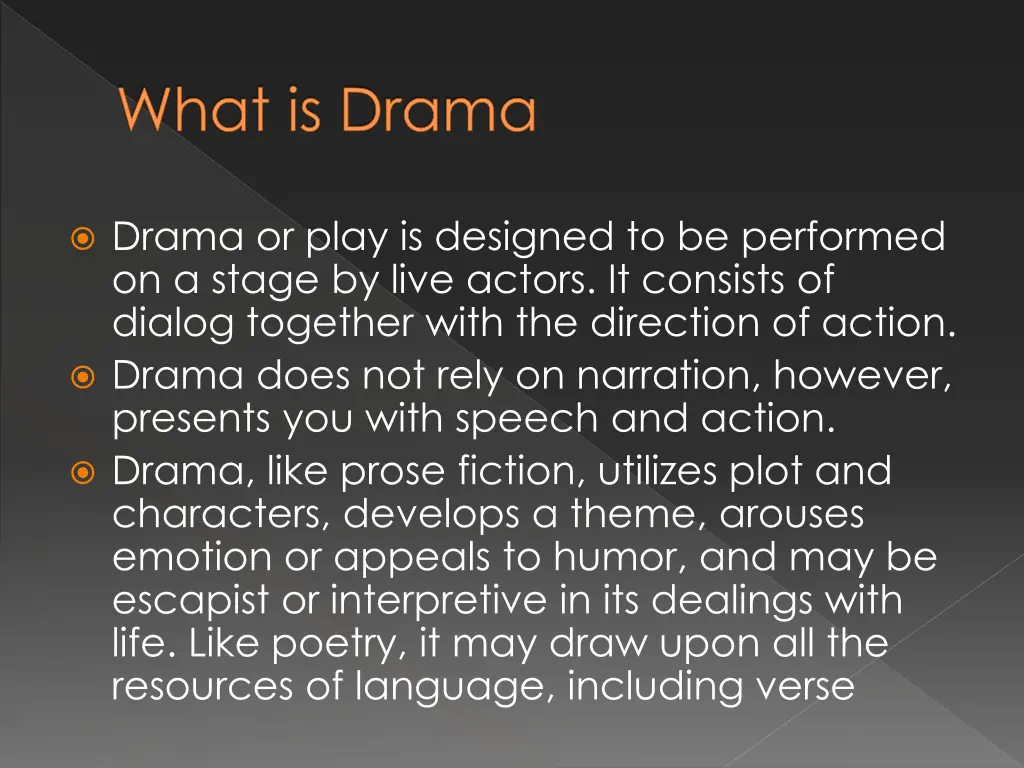 what is drama