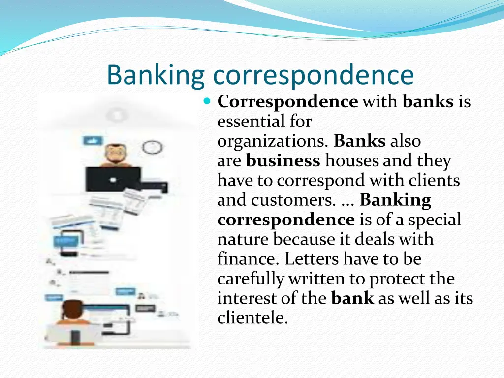 banking correspondence correspondence with banks