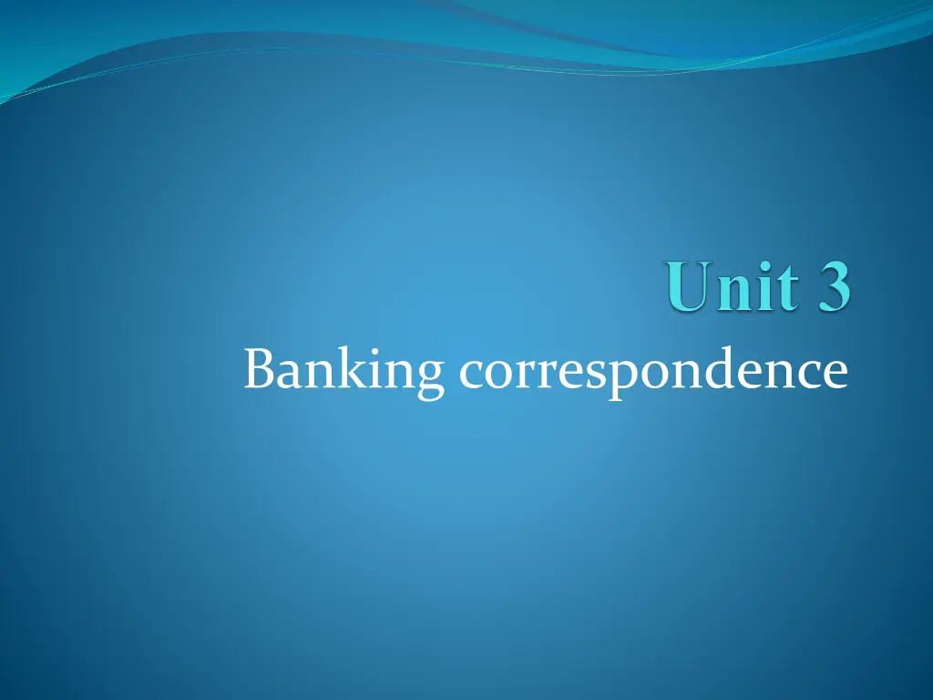 banking correspondence