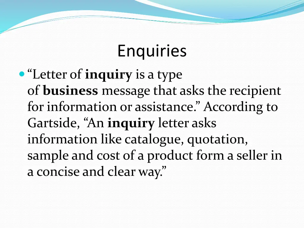 enquiries 1