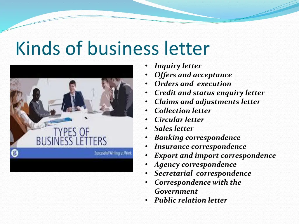 kinds of business letter