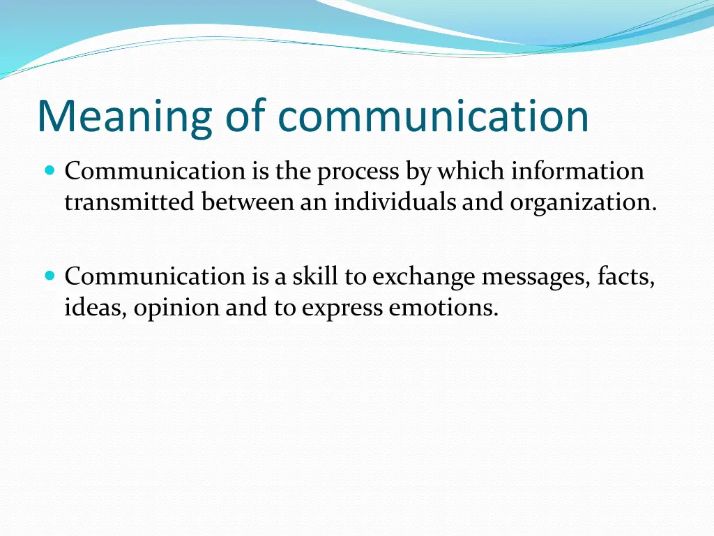 meaning of communication