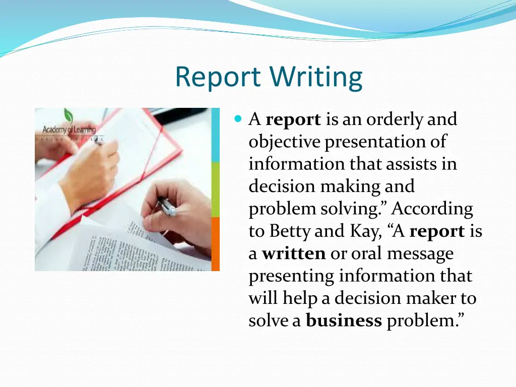 report writing