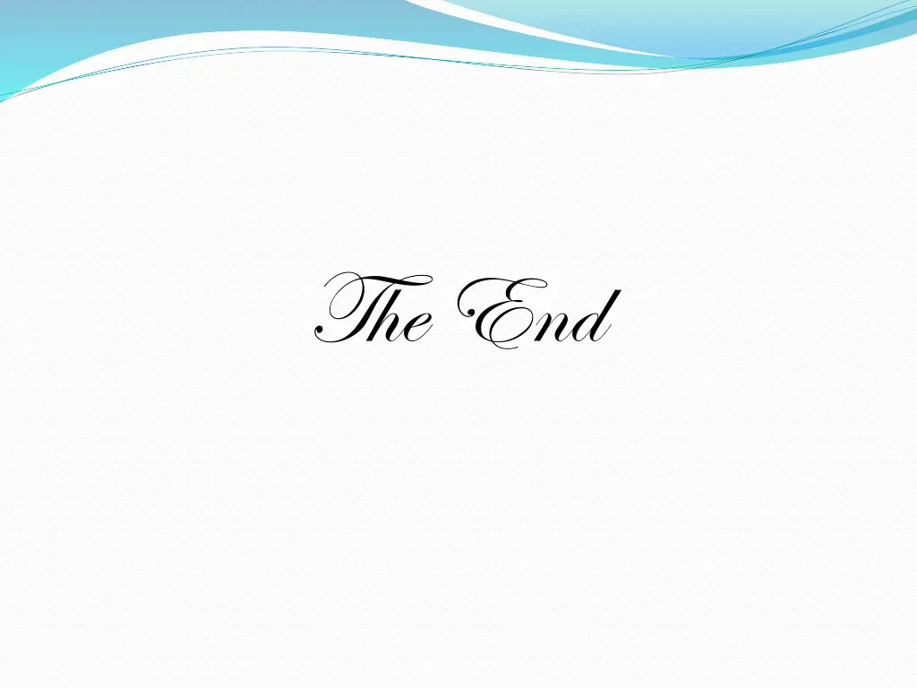 the end