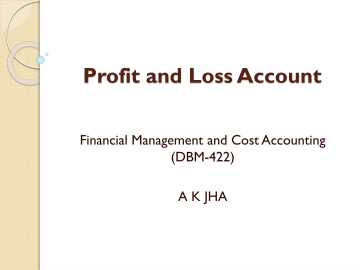 profit and loss account