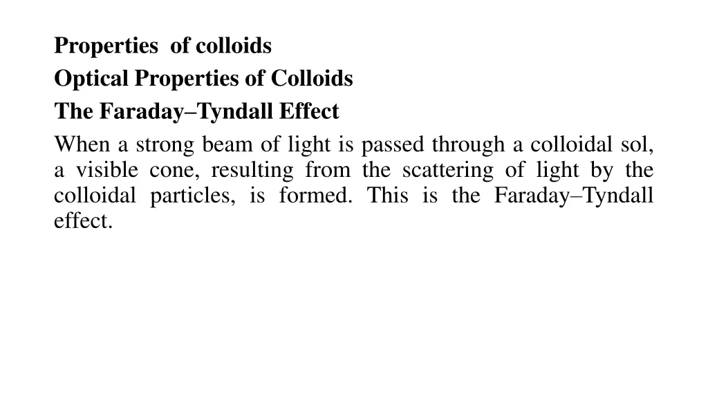 properties of colloids optical properties