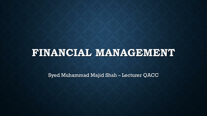 financial management