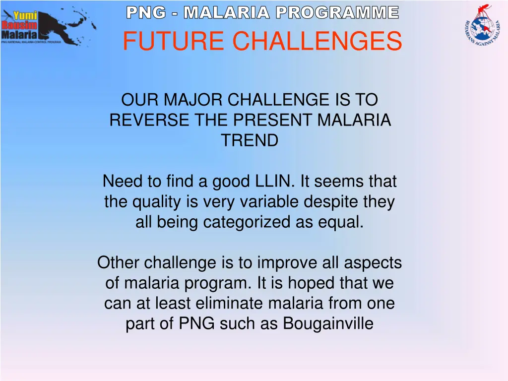 png malaria programme 21