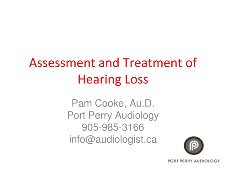 assessment and treatment of hearing loss