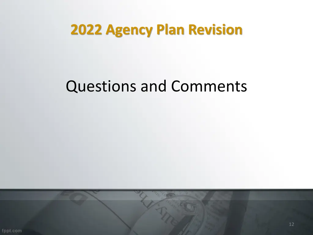 2022 agency plan revision