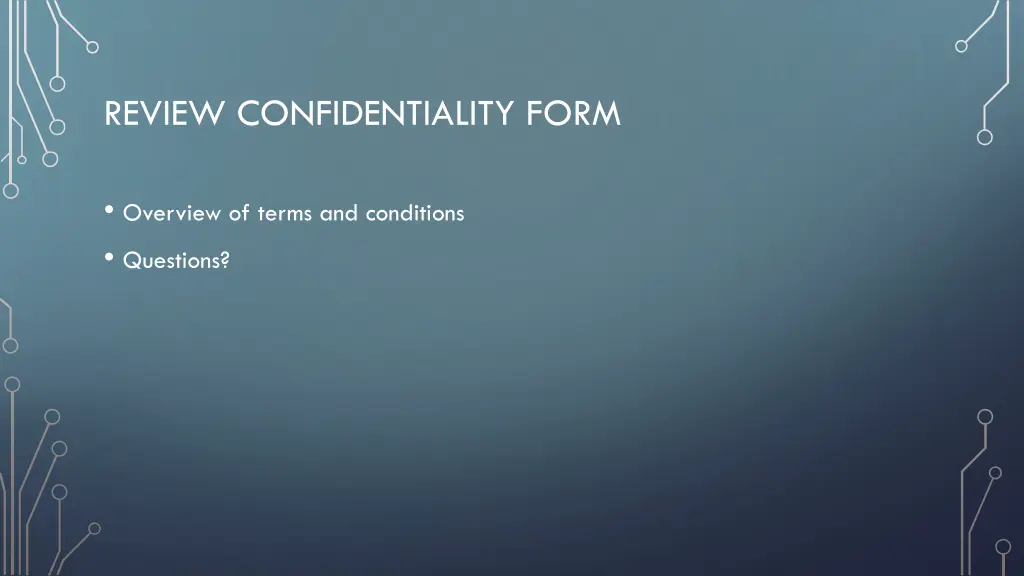 review confidentiality form