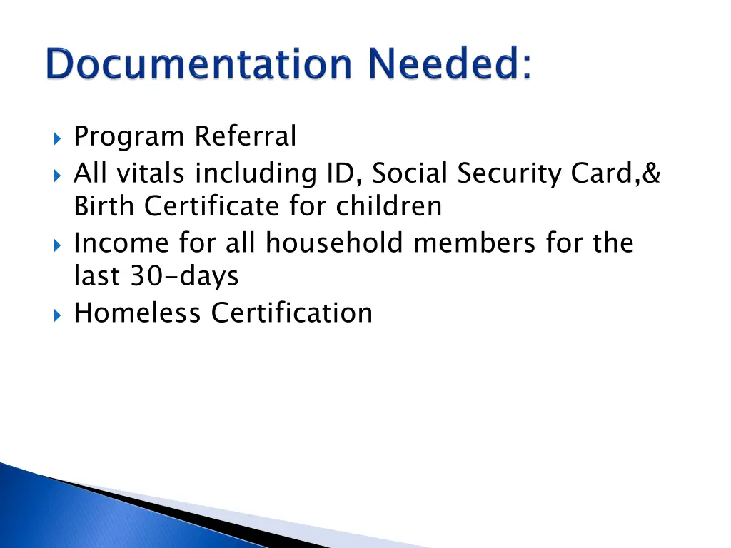 program referral all vitals including id social