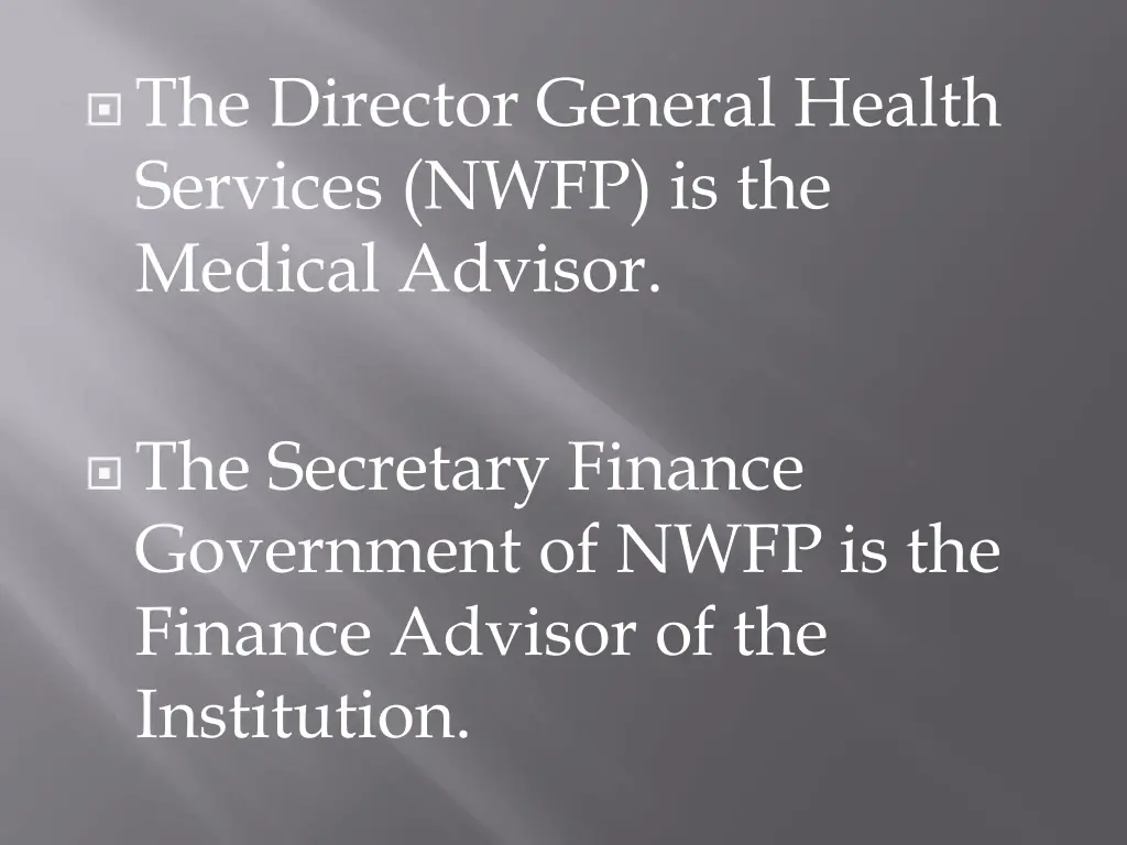 the director general health services nwfp