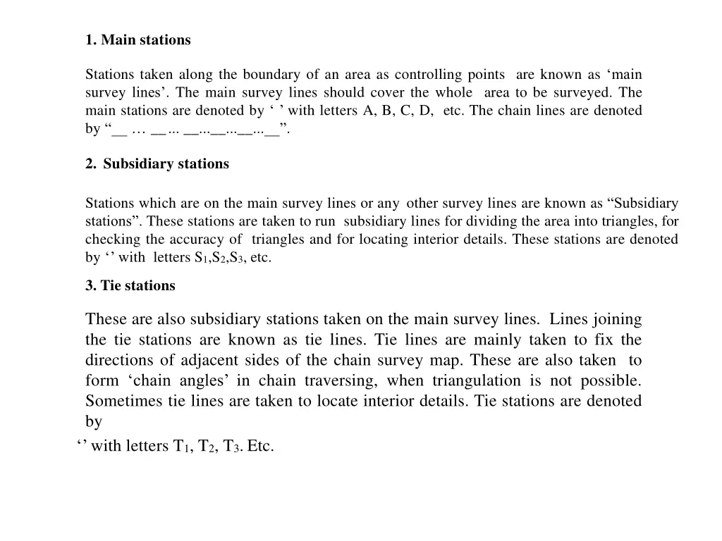 1 main stations