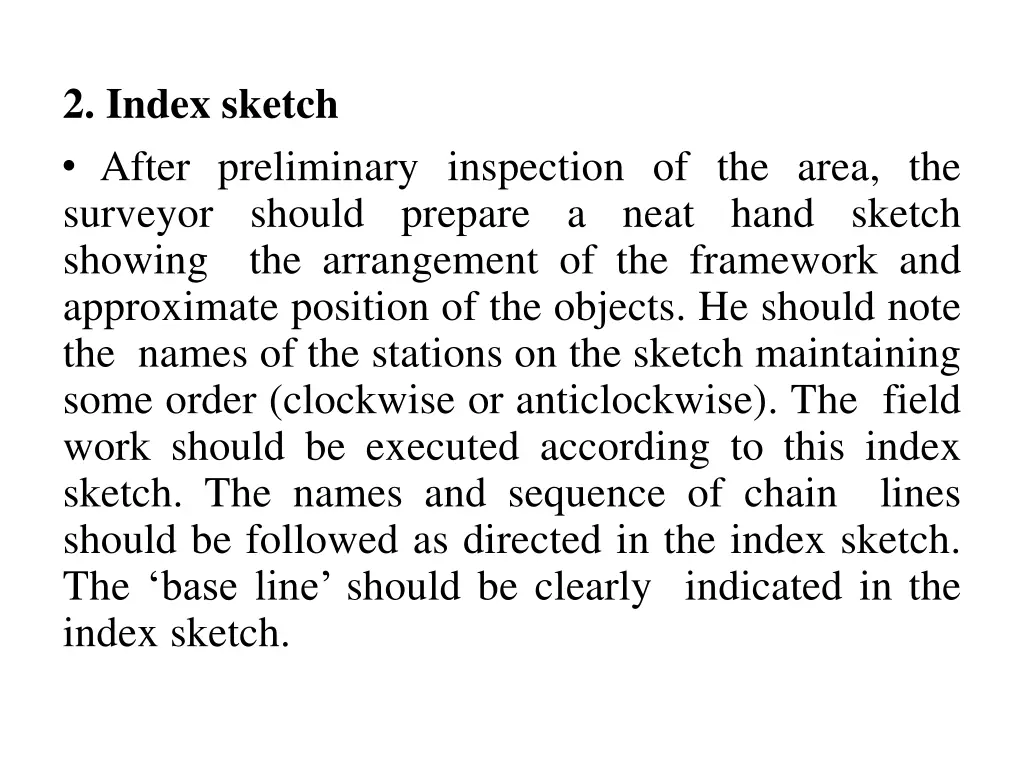 2 index sketch after preliminary inspection