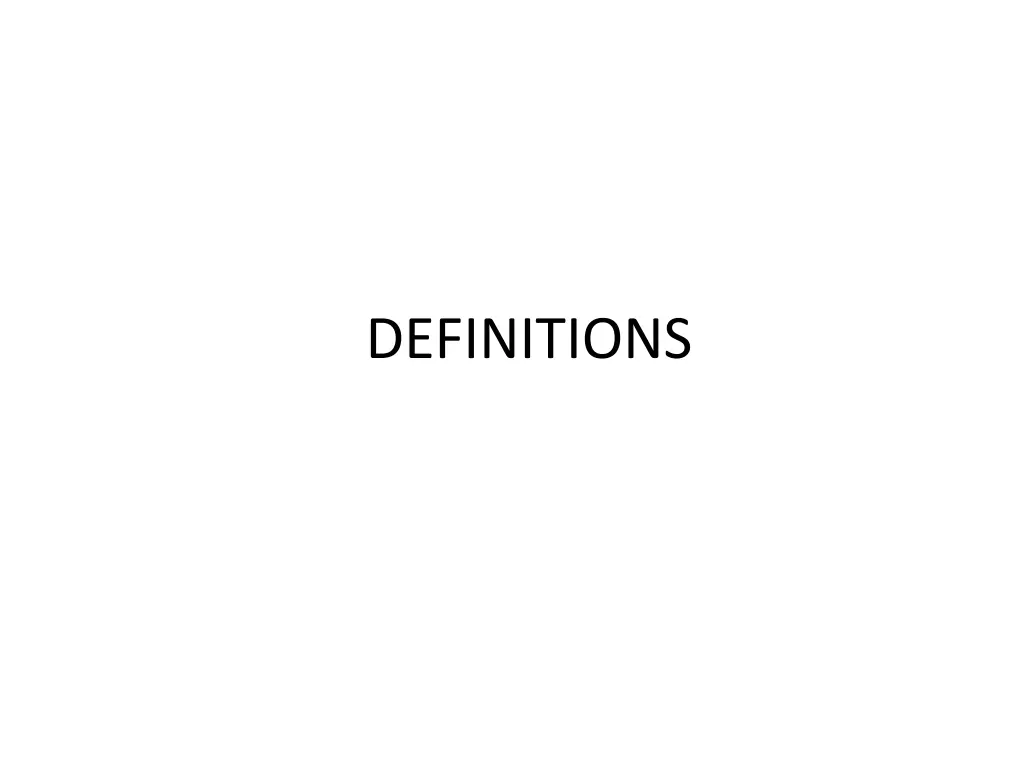 definitions