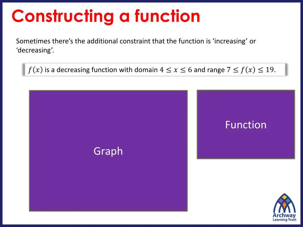 constructing a function