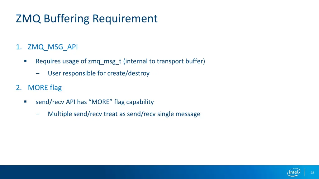 zmq buffering requirement