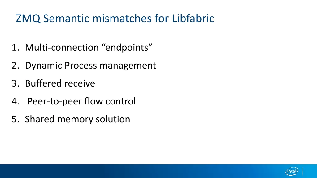 zmq semantic mismatches for libfabric