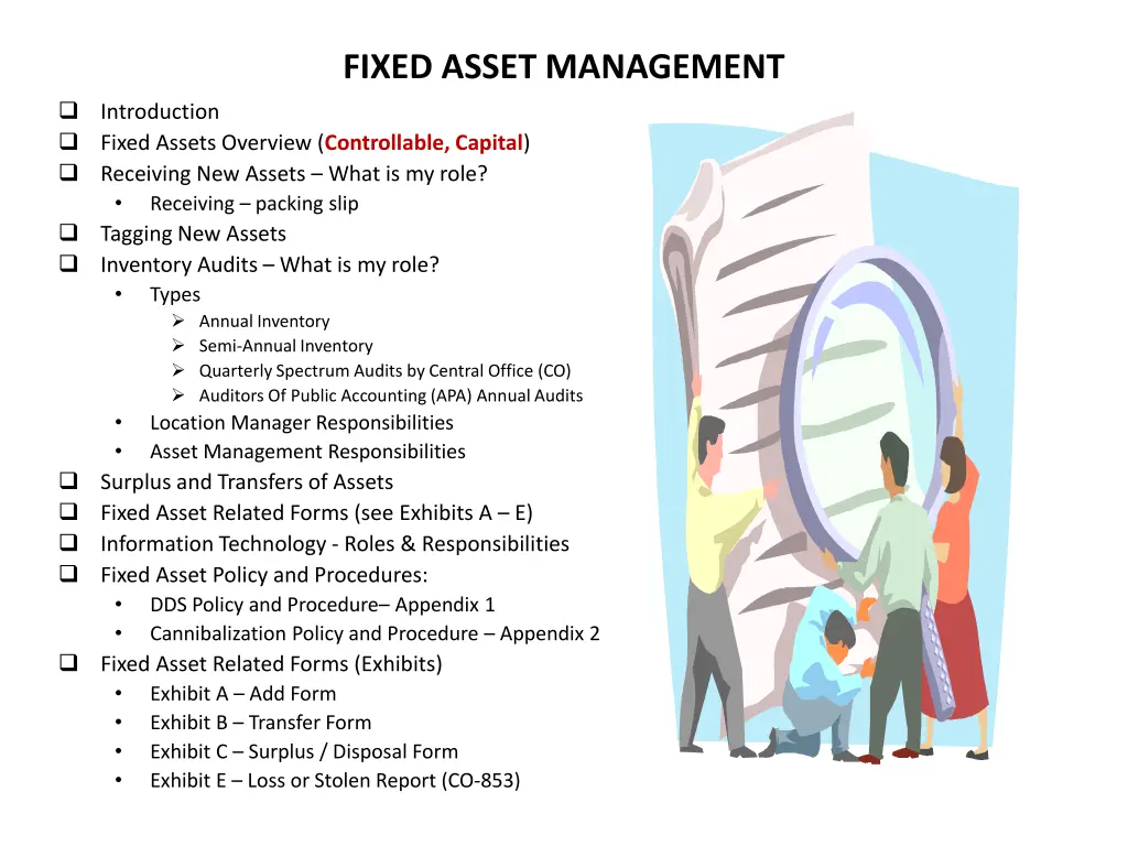 fixed asset management